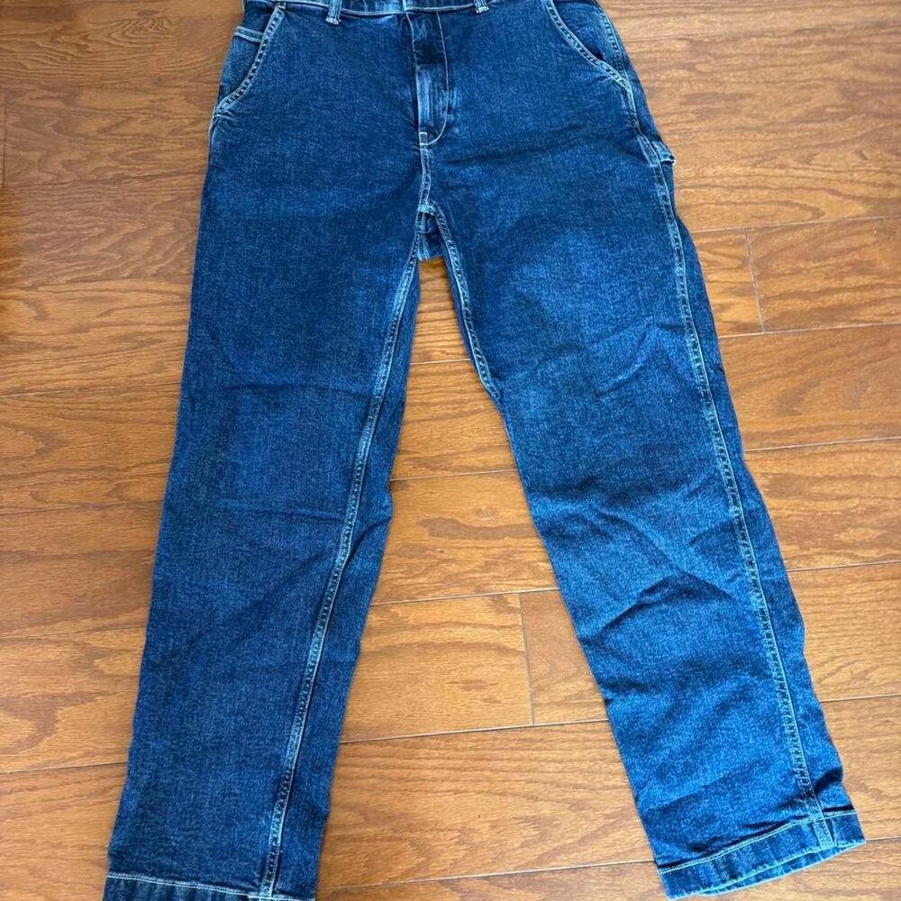 Uniqlo Men's Navy and Blue Jeans